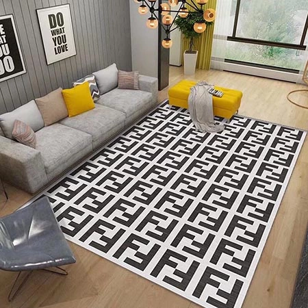 Fendi カーペット,フェンディ マット,フェンディ玄関マット,ブロックカーペット,FF ロゴカーペット,FF ロゴマット,绒毯,北欧風カーペット