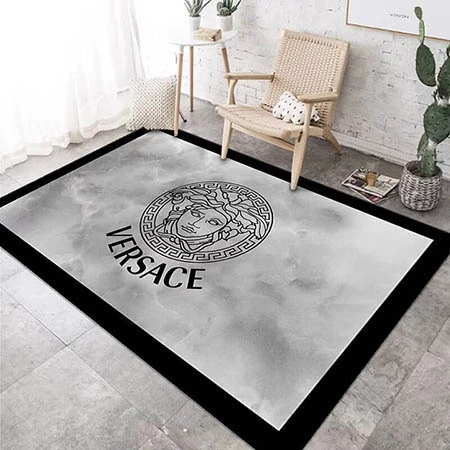 Versace インテリア装飾カーペット，ヴェルサーチェ高品質カーペット，Versace 滑り止めマット，ヴェルサーチェ小型カーペット，ペルシャ風，柔らかい質感，抗菌ダニ抑止，防音，床暖房対応，オールシーズン，水洗可能
