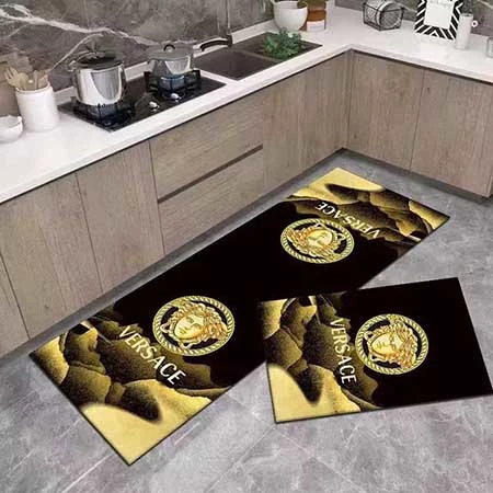 Versace マット、キッチンマット、滑り止めマット、吸水マット、防油マット、防水マット、玄関マット、バルコニーマット、浴室マット、トイレマット、防潮マット、多用途マット、お手入れ簡単、汚れにくい、速乾、洗える、油汚れ防止