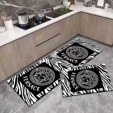 Versace マット、キッチンマット、滑り止めマット、吸水マット、防油マット、防水マット、玄関マット、バルコニーマット、浴室マット、トイレマット、防潮マット、多用途マット、お手入れ簡単、汚れにくい、速乾、洗える、油汚れ防止