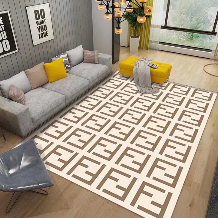 Fendi カーペット,フェンディ マット,フェンディ寝室カーペット,ベルベット绒毯,5 色展開カーペット,小型カーペット,ハイエンドブランドマット