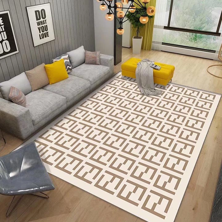 Fendi カーペット,フェンディ マット,フェンディ寝室カーペット,ベルベット绒毯,5 色展開カーペット,小型カーペット,ハイエンドブランドマット