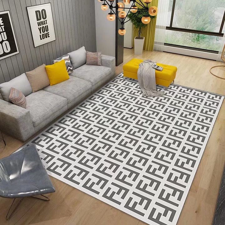 Fendi カーペット,フェンディ マット,フェンディ玄関マット,ブロックカーペット,FF ロゴカーペット,FF ロゴマット,绒毯,北欧風カーペット